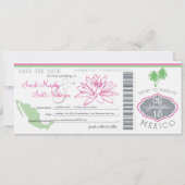 Save the Date Boarding nach Mexiko (Vorderseite)