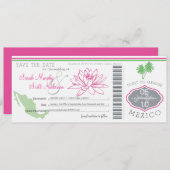 Save the Date Boarding nach Mexiko (Vorne/Hinten)