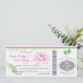 Save the Date Boarding nach Mexiko (Stehend Vorderseite)