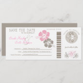 Save the Date Boarding Pass (Vorne/Hinten)