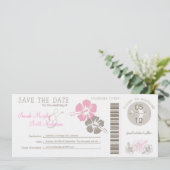 Save the Date Boarding Pass (Stehend Vorderseite)