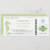 Save the Date Boarding Pass (Vorne/Hinten)