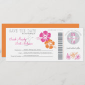 Save the Date Boarding Pass (Vorne/Hinten)