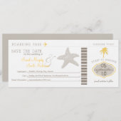 Save the Date Boarding Pass (Vorne/Hinten)