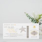 Save the Date Boarding Pass (Stehend Vorderseite)