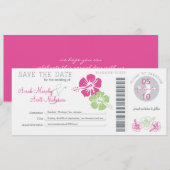 Save the Date Boarding Pass (Vorne/Hinten)