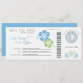 Save the Date Boarding Pass (Vorne/Hinten)