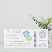 Save the Date Boarding Pass (Stehend Vorderseite)