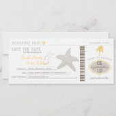 Save the Date Boarding Pass (Vorderseite)