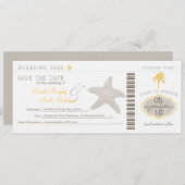 Save the Date Boarding Pass (Vorne/Hinten)