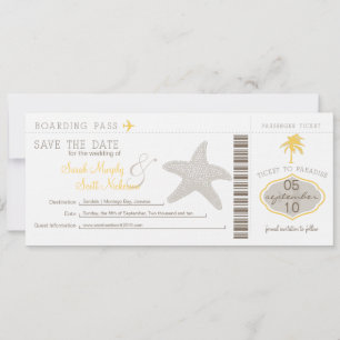 Save the Date Boarding Pass