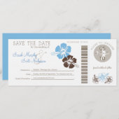 Save the Date Boarding Pass (Vorne/Hinten)