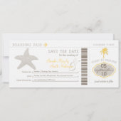 Save the Date Boarding Pass (Vorderseite)
