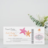 Save the Date Boarding Pass (Stehend Vorderseite)