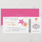 Save the Date Boarding Pass (Vorne/Hinten)