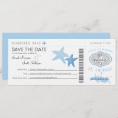 Save the Date Boarding Pass bis St. Thomas (Vorne/Hinten)