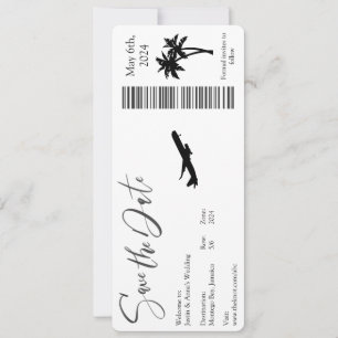 Save the Date - Boarding Pass Einladung