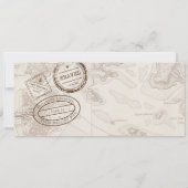 Save the Date Boarding Pass Kreuzfahrt Hochzeit Einladung (Rückseite)