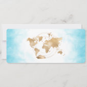 Save the Date Boarding Pass Map Cruise QR Code Inv Einladung (Rückseite)