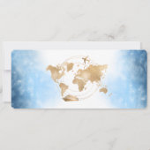 Save the Date Boarding Pass Map Cruise QR Code Inv Einladung (Rückseite)