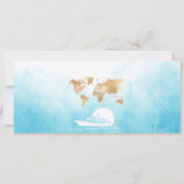 Save the Date Boarding Pass Map Kreuzschiff QRCode Einladung (Rückseite)