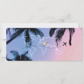 Save the Date Boarding Pass Palm Beach Einladung (Rückseite)