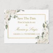 Save the Date boda de oro Einladungspostkarte (Vorderseite)