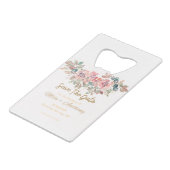 Save the Date Bohemisch Geldbeutel Flaschenöffner (Rückseite Schrägansicht)