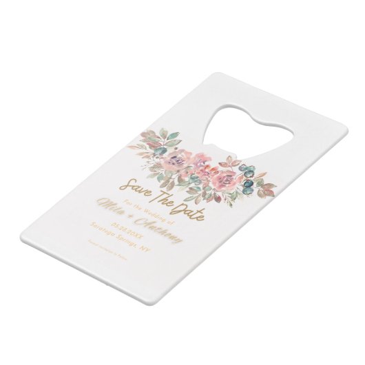 Save the Date Bohemisch Geldbeutel Flaschenöffner (Rückseite Schrägansicht)