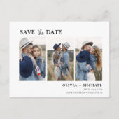 Save the Date Boho Minimalistisch Foto Modern Postkarte (Vorderseite)