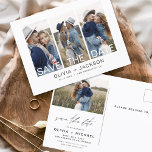 Save the Date Boho Minimalistisch Foto Modern Postkarte<br><div class="desc">Mit unserer Save the Date Boho Minimalistisch Foto Modern Postcard erfassen Sie die Essenz Ihrer Liebe. Diese Postkarte ist eine Mischung aus zeitgenössischem Minimalismus und böhmischem Charme und ist somit die perfekte Wahl für Ihre kommende Hochzeit. Diese Postkarte mit Ihrem hochgeschätzten Foto in der Verlobung wird zu einer greifbaren Erinnerung,...</div>