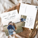Save the Date Boho Minimalistisch Foto Modern Postkarte<br><div class="desc">Mit unserer Save the Date Boho Minimalistisch Foto Modern Postcard erfassen Sie die Essenz Ihrer Liebe. Diese Postkarte ist eine Mischung aus zeitgenössischem Minimalismus und böhmischem Charme und ist somit die perfekte Wahl für Ihre kommende Hochzeit. Diese Postkarte mit Ihrem hochgeschätzten Foto in der Verlobung wird zu einer greifbaren Erinnerung,...</div>