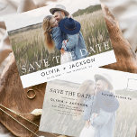 Save the Date Boho Minimalistisch Foto Modern Postkarte<br><div class="desc">Mit unserer Save the Date Boho Minimalistisch Foto Modern Postcard erfassen Sie die Essenz Ihrer Liebe. Diese Postkarte ist eine Mischung aus zeitgenössischem Minimalismus und böhmischem Charme und ist somit die perfekte Wahl für Ihre kommende Hochzeit. Diese Postkarte mit Ihrem hochgeschätzten Foto in der Verlobung wird zu einer greifbaren Erinnerung,...</div>