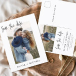 Save the Date Boho Minimalistisch Foto Modern Postkarte<br><div class="desc">Mit unserer Save the Date Boho Minimalistisch Foto Modern Postcard erfassen Sie die Essenz Ihrer Liebe. Diese Postkarte ist eine Mischung aus zeitgenössischem Minimalismus und böhmischem Charme und ist somit die perfekte Wahl für Ihre kommende Hochzeit. Diese Postkarte mit Ihrem hochgeschätzten Foto in der Verlobung wird zu einer greifbaren Erinnerung,...</div>