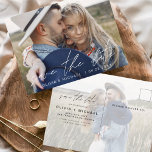 Save the Date Boho Minimalistisch Foto Modern Postkarte<br><div class="desc">Mit unserer Save the Date Boho Minimalistisch Foto Modern Postcard erfassen Sie die Essenz Ihrer Liebe. Diese Postkarte ist eine Mischung aus zeitgenössischem Minimalismus und böhmischem Charme und ist somit die perfekte Wahl für Ihre kommende Hochzeit. Diese Postkarte mit Ihrem hochgeschätzten Foto in der Verlobung wird zu einer greifbaren Erinnerung,...</div>