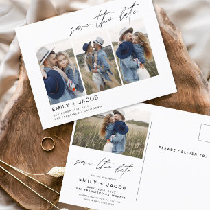 Save the Date Boho Minimalistisch Foto Modern Postkarte