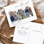 Save the Date Boho Minimalistisch Foto Modern Postkarte<br><div class="desc">Mit unserer Save the Date Boho Minimalistisch Foto Modern Postcard erfassen Sie die Essenz Ihrer Liebe. Diese Postkarte ist eine Mischung aus zeitgenössischem Minimalismus und böhmischem Charme und ist somit die perfekte Wahl für Ihre kommende Hochzeit. Diese Postkarte mit Ihrem hochgeschätzten Foto in der Verlobung wird zu einer greifbaren Erinnerung,...</div>