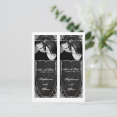 Save the Date Book Mark Favorits Modern Chalkboard Ankündigungspostkarte (Stehend Vorderseite)