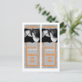 Save the Date Book Mark Favorits Modern Gray Damas Ankündigungspostkarte (Stehend Vorderseite)