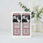 Save the Date Book Mark Favorits Modern Gray Damas Ankündigungspostkarte (Stehend Vorderseite)