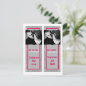 Save the Date Book Mark Favorits Modern Gray Damas Ankündigungspostkarte (Stehend Vorderseite)