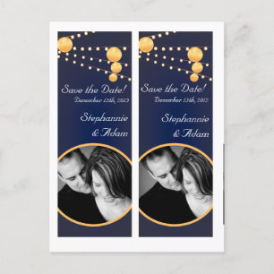 Save the Date Book Mark Favorits Paper Lanterns Bl Ankündigungspostkarte