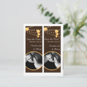 Save the Date Book Mark Favorits Paper Lanterns Br Ankündigungspostkarte (Stehend Vorderseite)