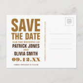 Save The Date | Boston, MA Ankündigungspostkarte (Rückseite)