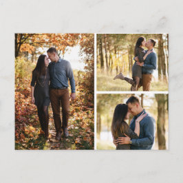 Save the Date botanische Daisy-Floral-FotoCollage Ankündigungspostkarte