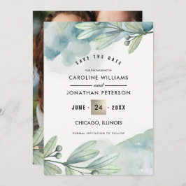 Save The Date. Botanische Hochzeitskarte Save The Date