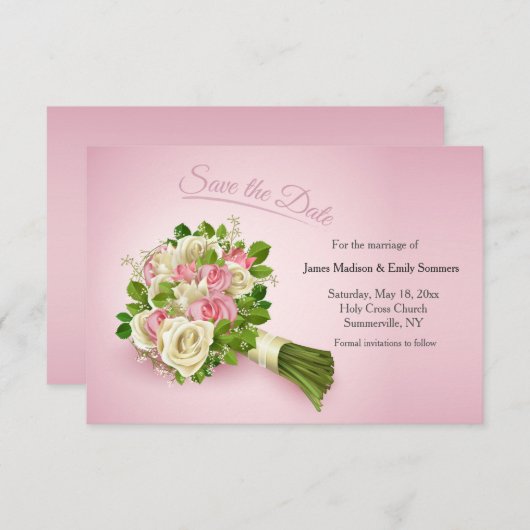 Save the Date Bouquet (Vorne/Hinten)