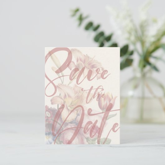 Save the Date Bouquet-Vorlage (Stehend Vorderseite)