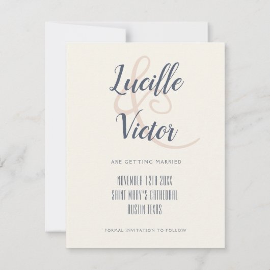 Save the Date Bouquet-Vorlage (Rückseite)