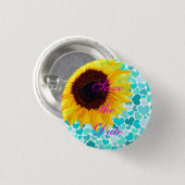 Save the Date Braut-Sonnenblume, die niedliche Button (Vorne & Hinten)